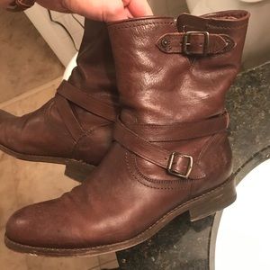 FRYE Veronica Redwood Leather boots sz 10